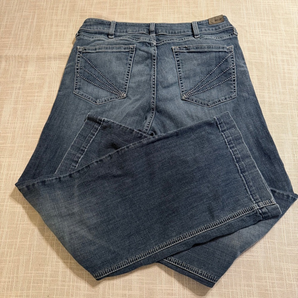 Ariat Perfect Rise Trouser Western Jeans Medium Wash Wide Leg Denim 33R